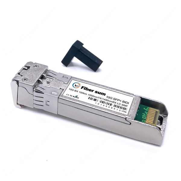 SFP10G-BX-32-100 10G BIDI SFP+ 100km (37.3 mi) 1550nm-TX/1490nm-RX LC SMF DOM Optical Module